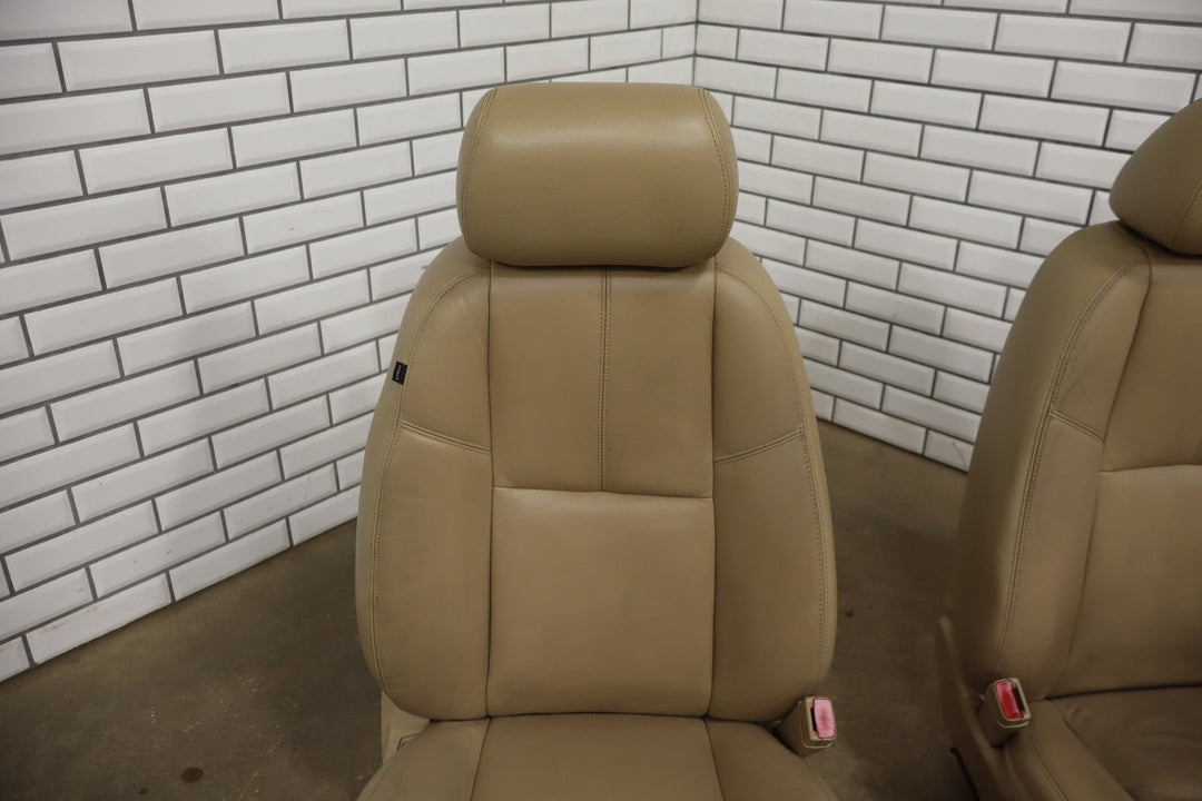2013 Chevrolet Suburban Pair Heated Leather Front Seats OEM Light Cashmere