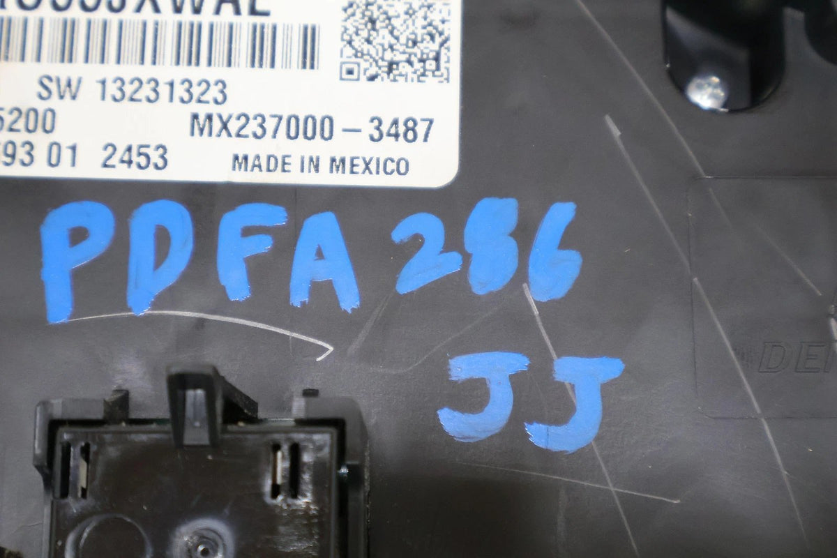 2013 Fiat 500- Heater/AC Controls