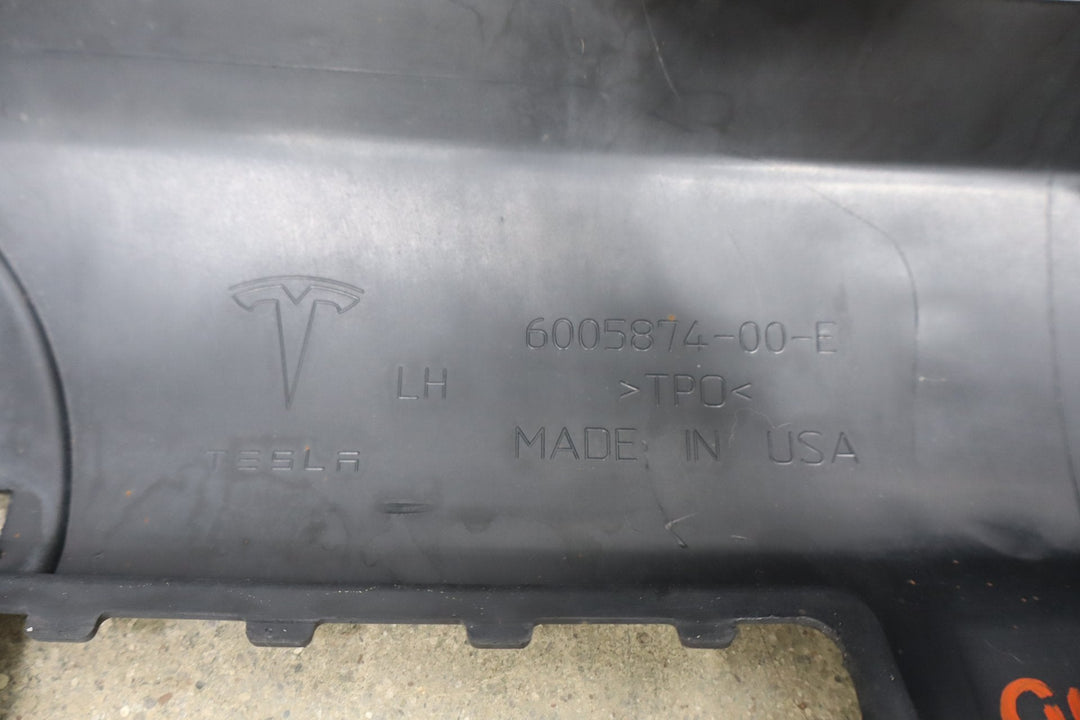 2013 Tesla Model S 60 Left Rocker Molding Blue Metallic PMMB