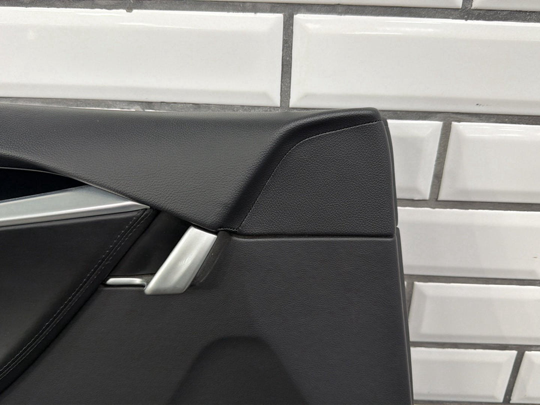 2013 Tesla Model S P85 Left Front Door Trim Panel Black