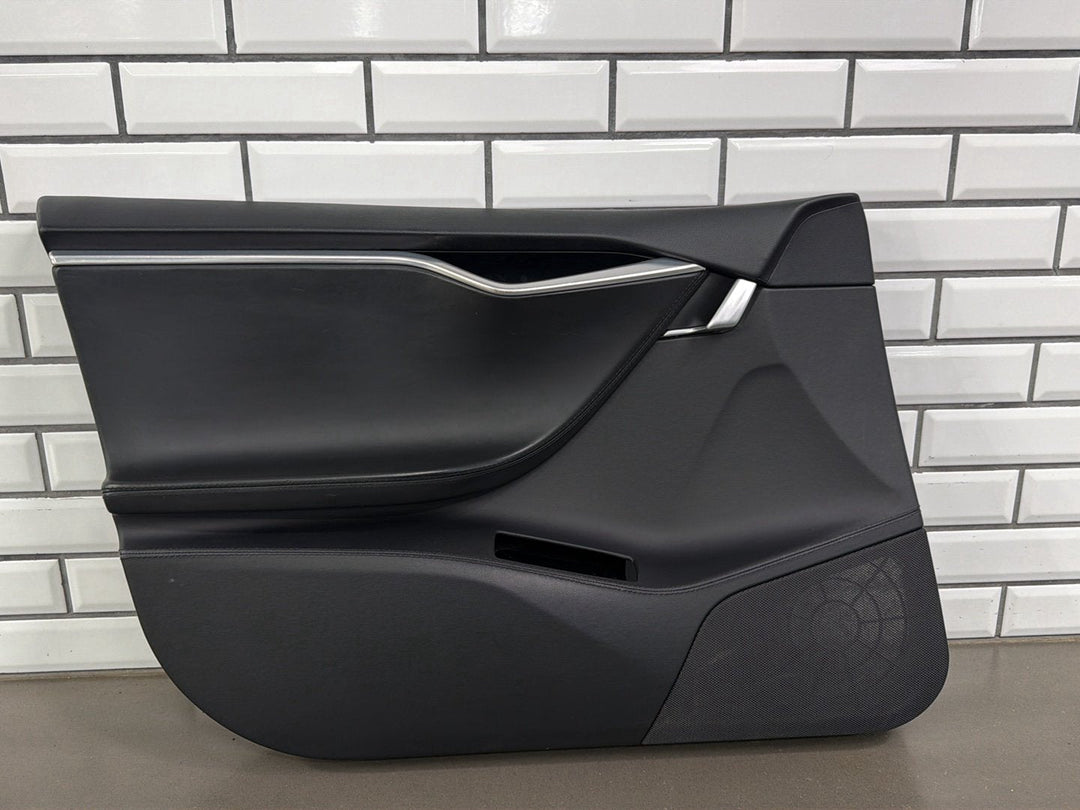 2013 Tesla Model S P85 Left Front Door Trim Panel Black