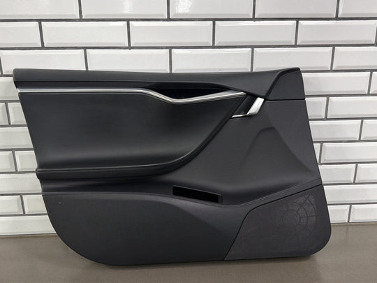 2013 Tesla Model S P85 Left Front Door Trim Panel Black
