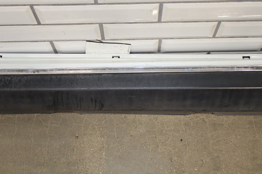 2013 Tesla Model S P85 Left Rocker Molding Pearl White PPSW