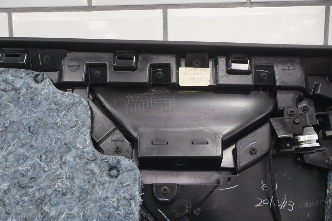 2013 Tesla Model S P85 Right Front Interior Trim Panel Black