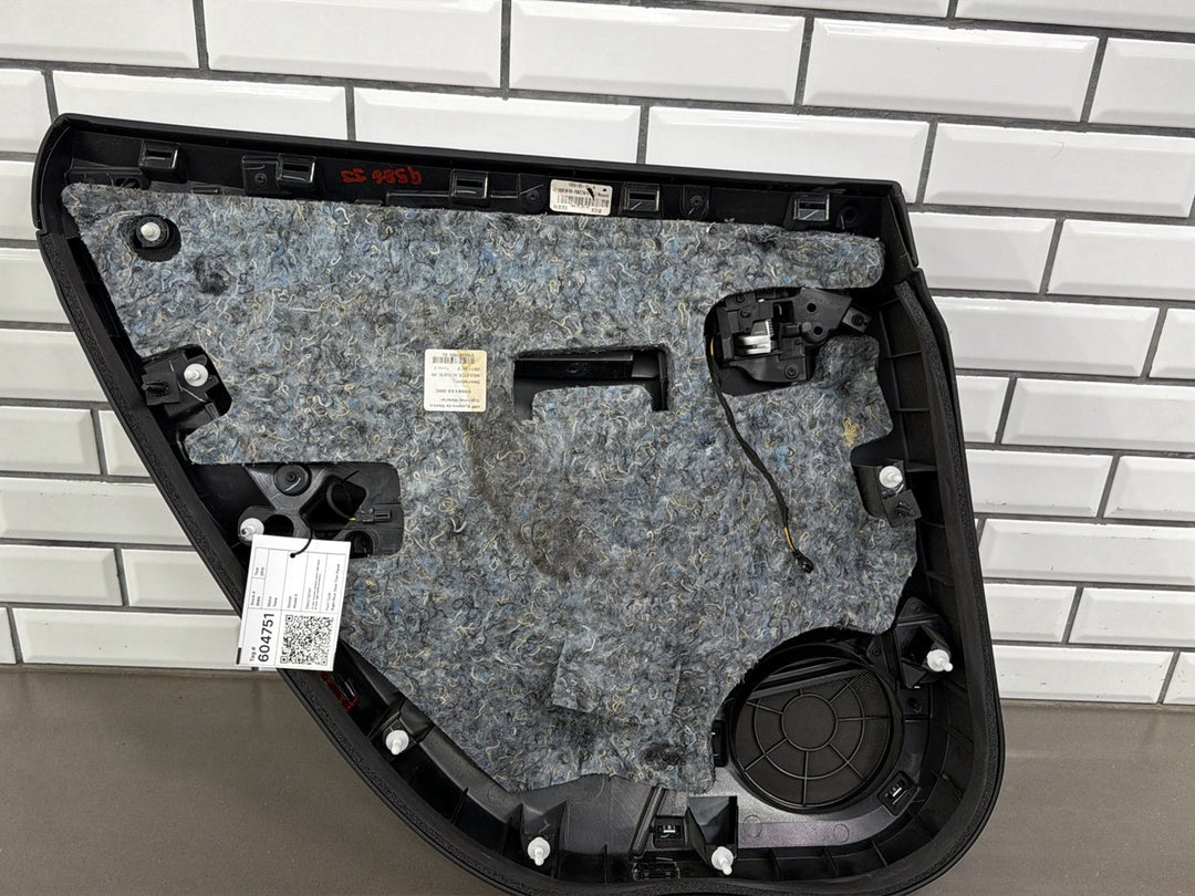 2013 Tesla Model S P85 Right Rear Door Trim Panel Black