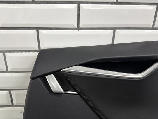 2013 Tesla Model S P85 Right Rear Door Trim Panel Black