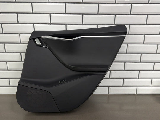 2013 Tesla Model S P85 Right Rear Door Trim Panel Black
