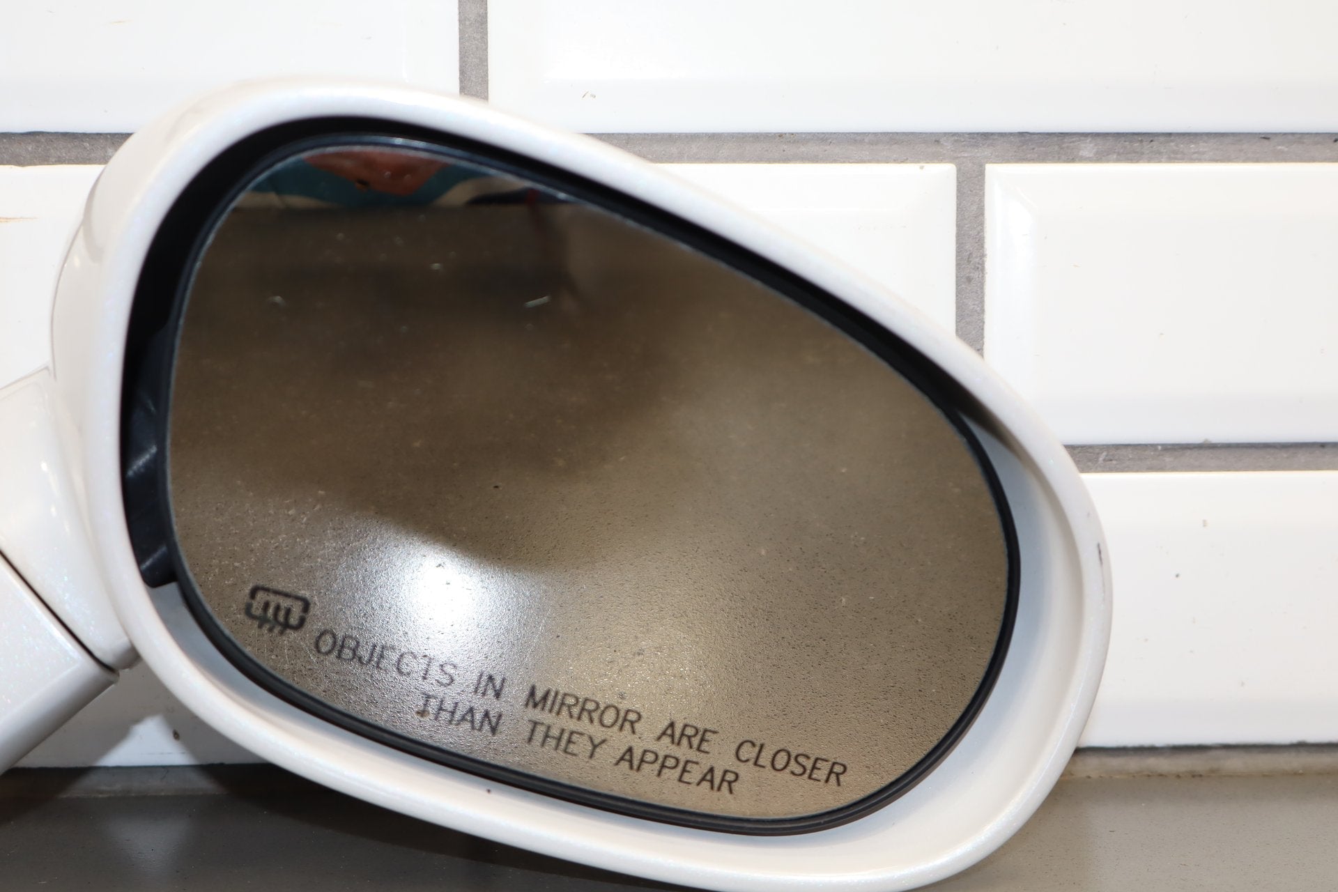 2014 Dodge Challenger Right Door Mirror Ivory Tricoat Pearl PWD