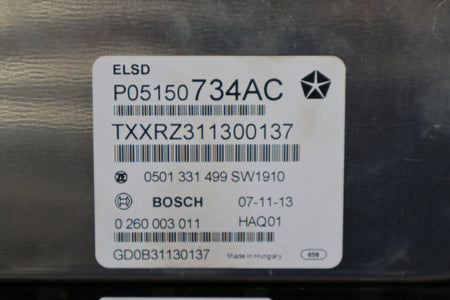 2014 Jeep Grand Cherokee SRT eLSD Control Module 05150734AC
