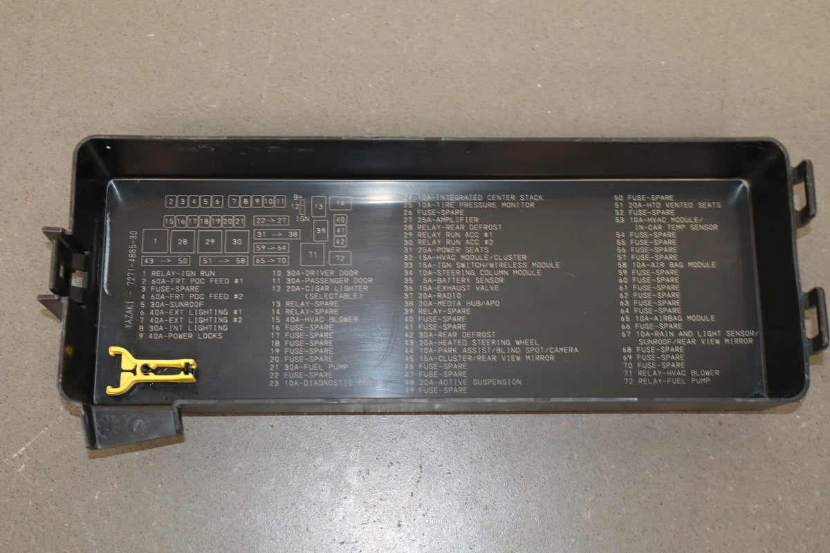 2015-18 Dodge Challenger 6.4 Cabin Fuse Box Trunk Mount
