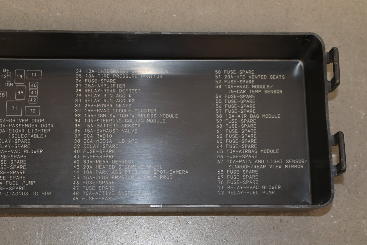 2015-18 Dodge Challenger 6.4 Cabin Fuse Box Trunk Mount
