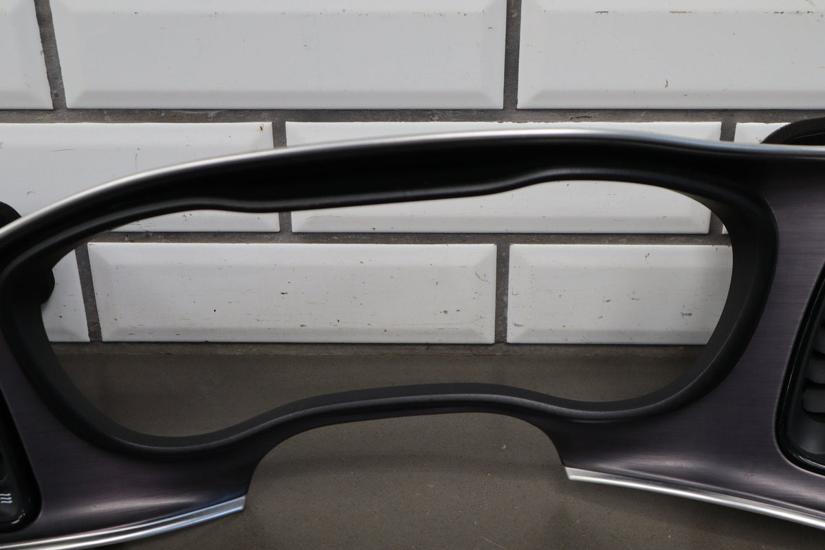 2015-18 Dodge Challenger Cluster Radio Bezel Brushed Aluminum SRT Scat Pack