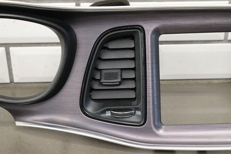2015-18 Dodge Challenger Cluster Radio Bezel Brushed Aluminum SRT Scat Pack
