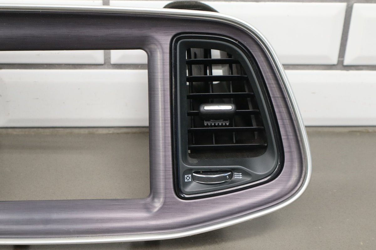 2015-18 Dodge Challenger Cluster Radio Bezel Brushed Aluminum SRT Scat Pack