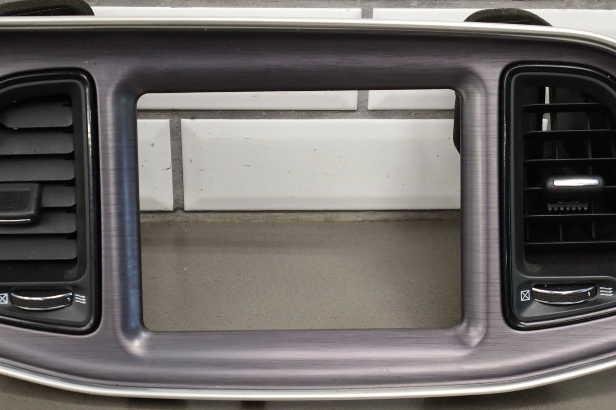 2015-18 Dodge Challenger Cluster Radio Bezel Brushed Aluminum SRT Scat Pack