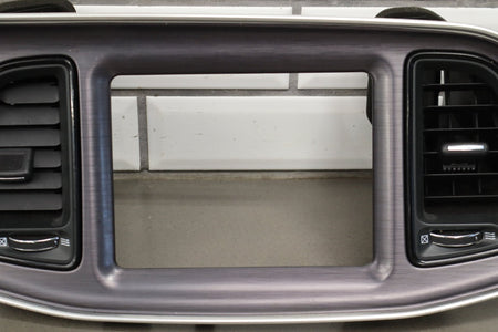 2015-18 Dodge Challenger Cluster Radio Bezel Brushed Aluminum SRT Scat Pack