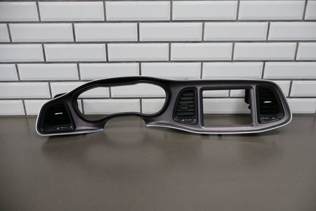 2015-18 Dodge Challenger Cluster Radio Bezel Brushed Aluminum SRT Scat Pack