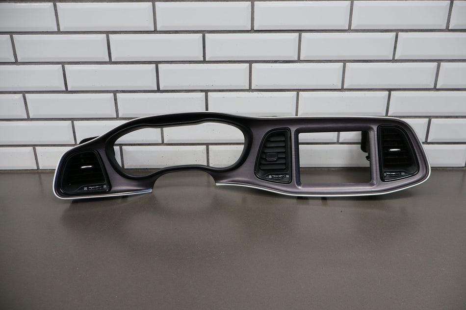 2015-18 Dodge Challenger Cluster Radio Bezel Brushed Aluminum SRT Scat Pack