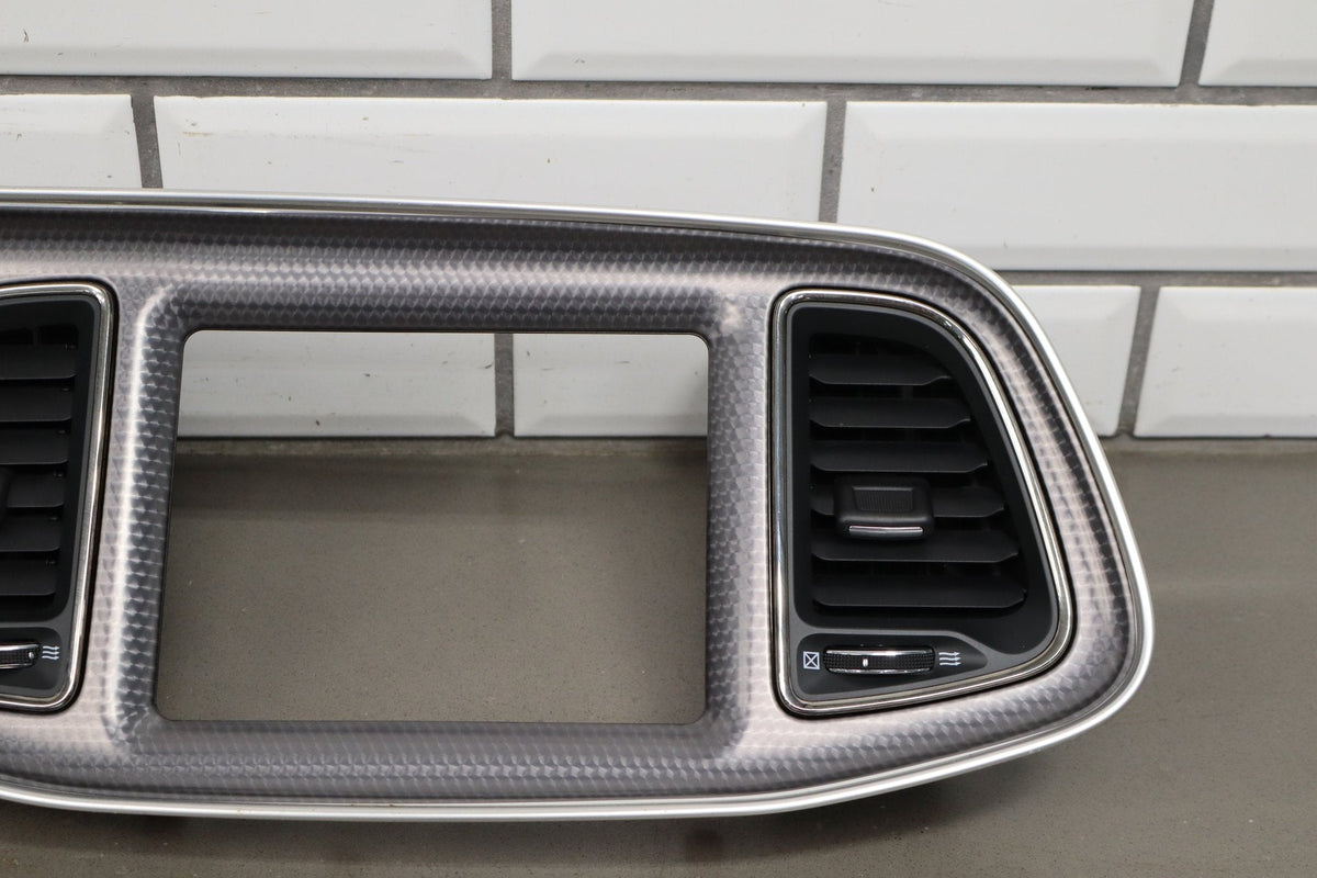 2015-18 Dodge Challenger SRT Hellcat Cluster Radio Bezel Brushed OEM