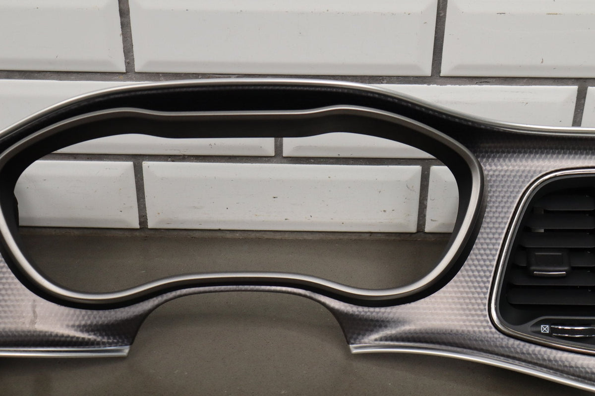 2015-18 Dodge Challenger SRT Hellcat Cluster Radio Bezel Brushed OEM