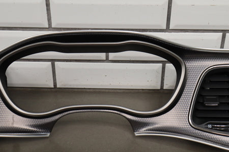 2015-18 Dodge Challenger SRT Hellcat Cluster Radio Bezel Brushed OEM