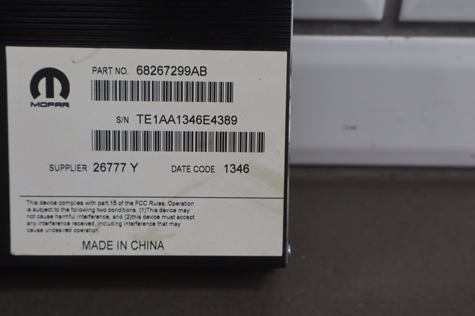 2015-2023 Dodge Challenger Radio Amplifier 68267299ab OEM