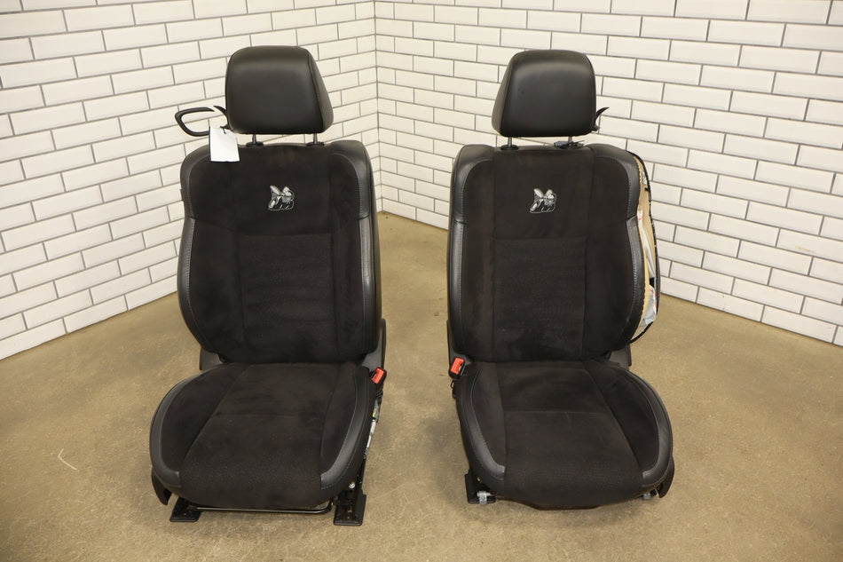 2015-2023 Dodge Challenger Scat Pack Shaker Leather/Alcantara Seat Set Black