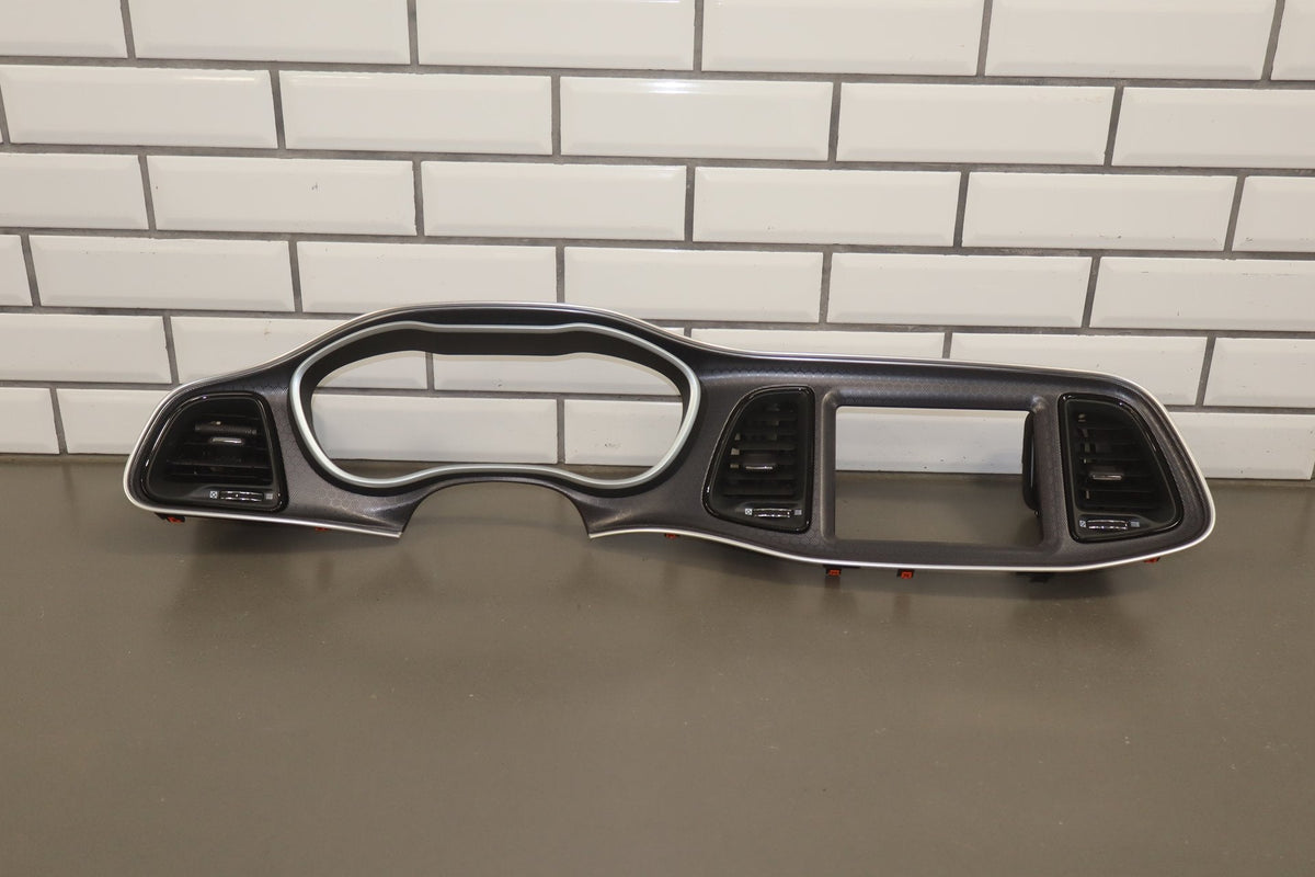 2015-2023 Dodge Challenger SRT/Hellcat Carbon Fiber Look Speedometer Radio Bezel