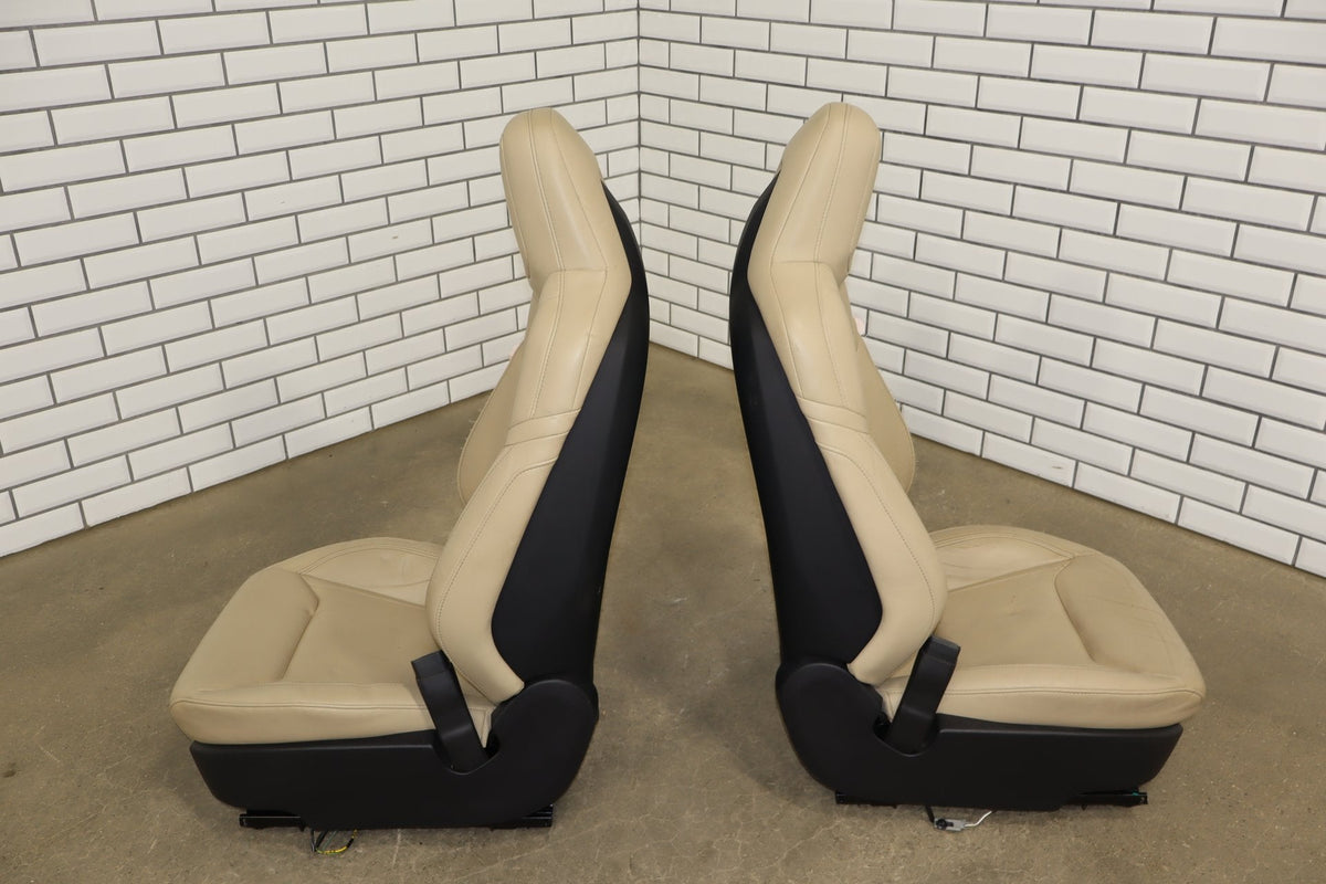 2015 Tesla Model S 85D Synthetic Leather (Leatherette) Seats Set Tan