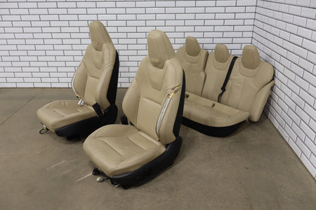 2015 Tesla Model S 85D Synthetic Leather (Leatherette) Seats Set Tan