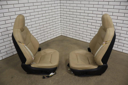 2015 Tesla Model S 85D Synthetic Leather (Leatherette) Seats Set Tan