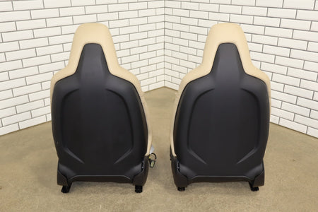 2015 Tesla Model S 85D Synthetic Leather (Leatherette) Seats Set Tan