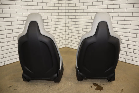 2015 Tesla Model S Synthetic Leather (Leatherette) Seats Set Gray DGY