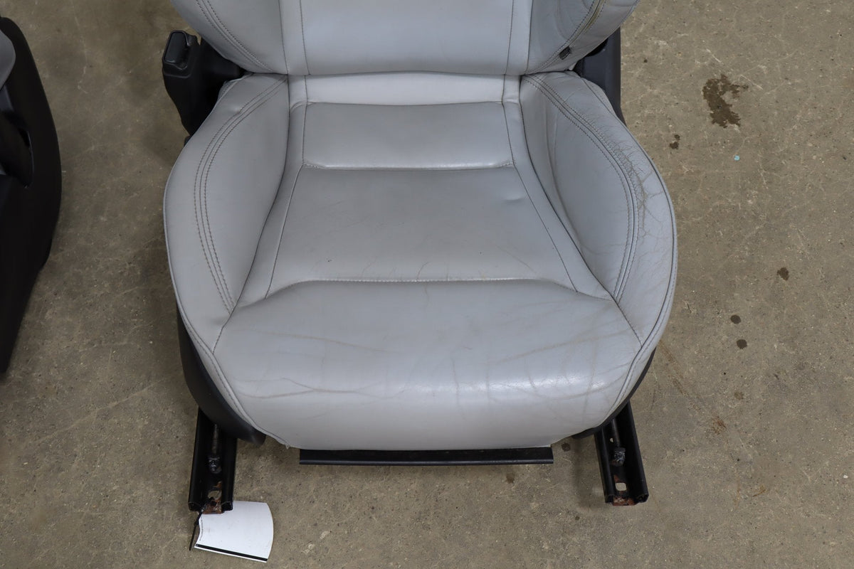 2015 Tesla Model S Synthetic Leather (Leatherette) Seats Set Gray DGY