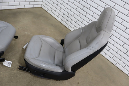 2015 Tesla Model S Synthetic Leather (Leatherette) Seats Set Gray DGY