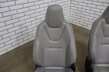 2015 Tesla Model S Synthetic Leather (Leatherette) Seats Set Gray DGY