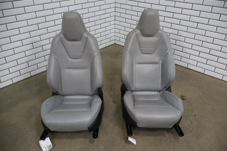 2015 Tesla Model S Synthetic Leather (Leatherette) Seats Set Gray DGY