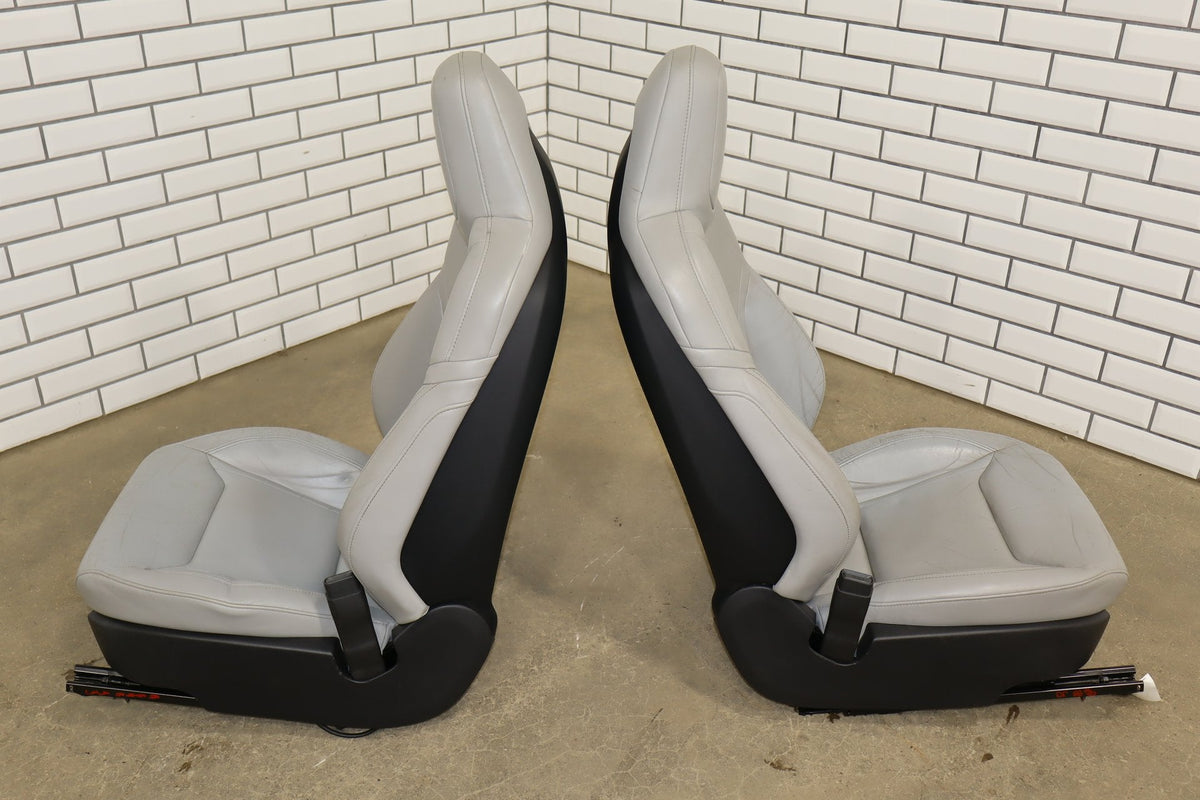 2015 Tesla Model S Synthetic Leather (Leatherette) Seats Set Gray DGY