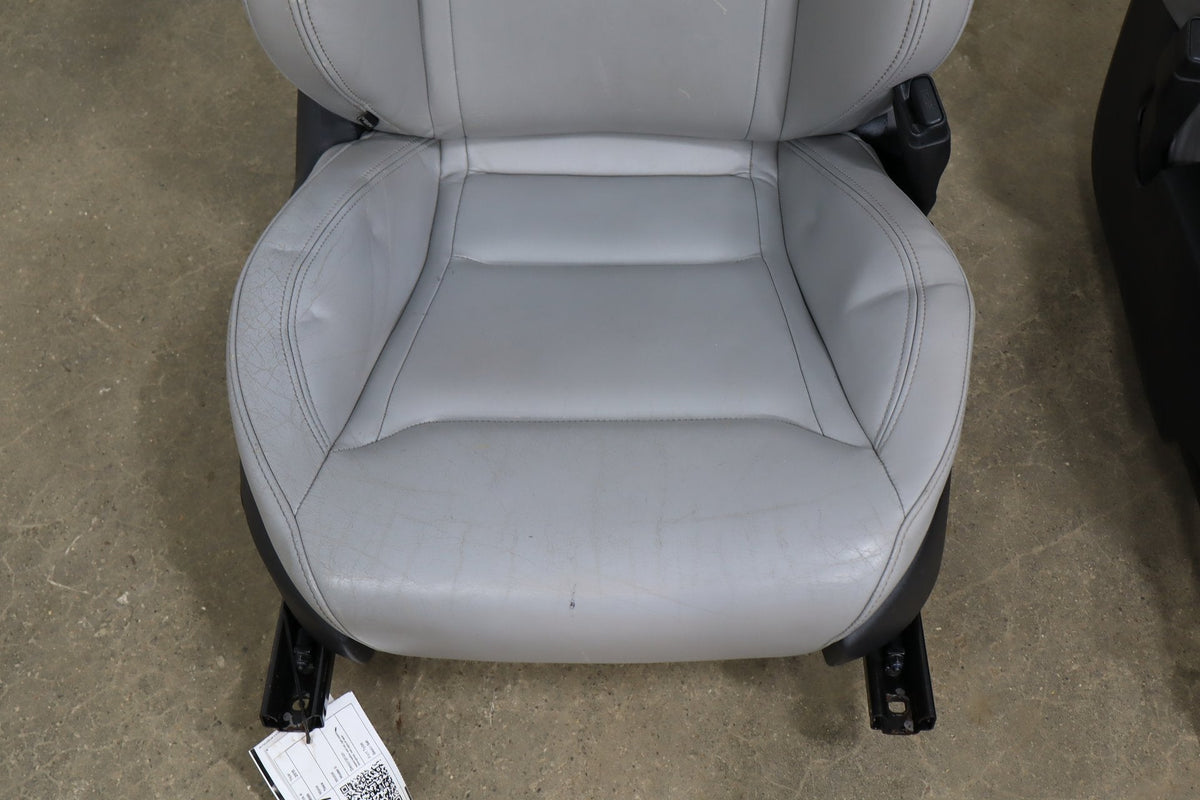 2015 Tesla Model S Synthetic Leather (Leatherette) Seats Set Gray DGY
