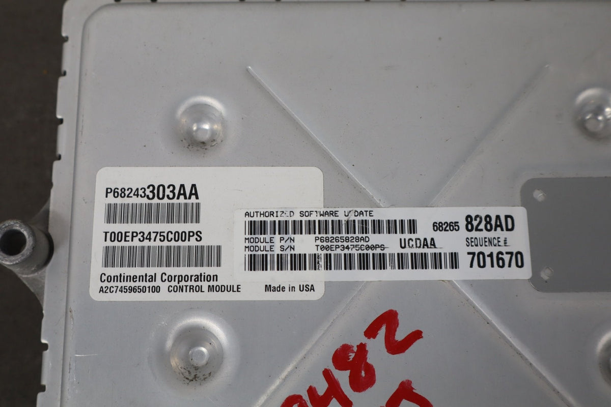 2016-2020 Ram 1500 5.7LL Gasoline Engine Computer 68243303AB