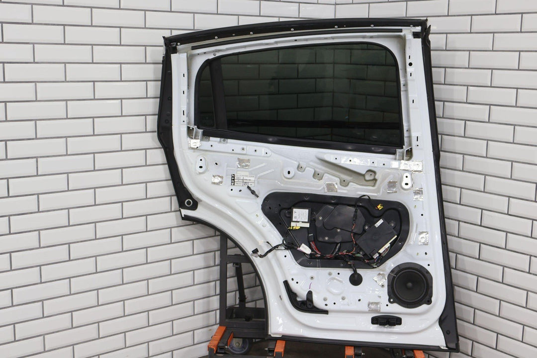 2016 - 2020 Tesla Model X Rear Left Falcon Door W/ Glass (Wrap Over Pearl White)