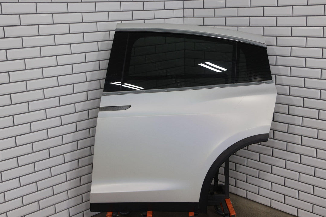 2016 - 2020 Tesla Model X Rear Left Falcon Door W/ Glass (Wrap Over Pearl White)