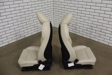 2016-2021 Tesla Model X 5 Passenger Cream Leather Seat Set Front/Rear OEM