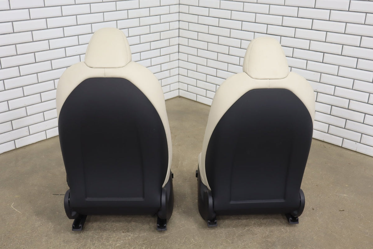 2016-2021 Tesla Model X 5 Passenger Cream Leather Seat Set Front/Rear OEM