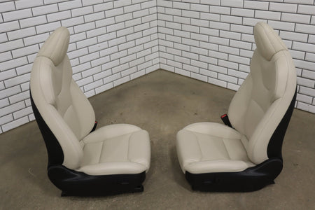 2016-2021 Tesla Model X 5 Passenger Cream Leather Seat Set Front/Rear OEM