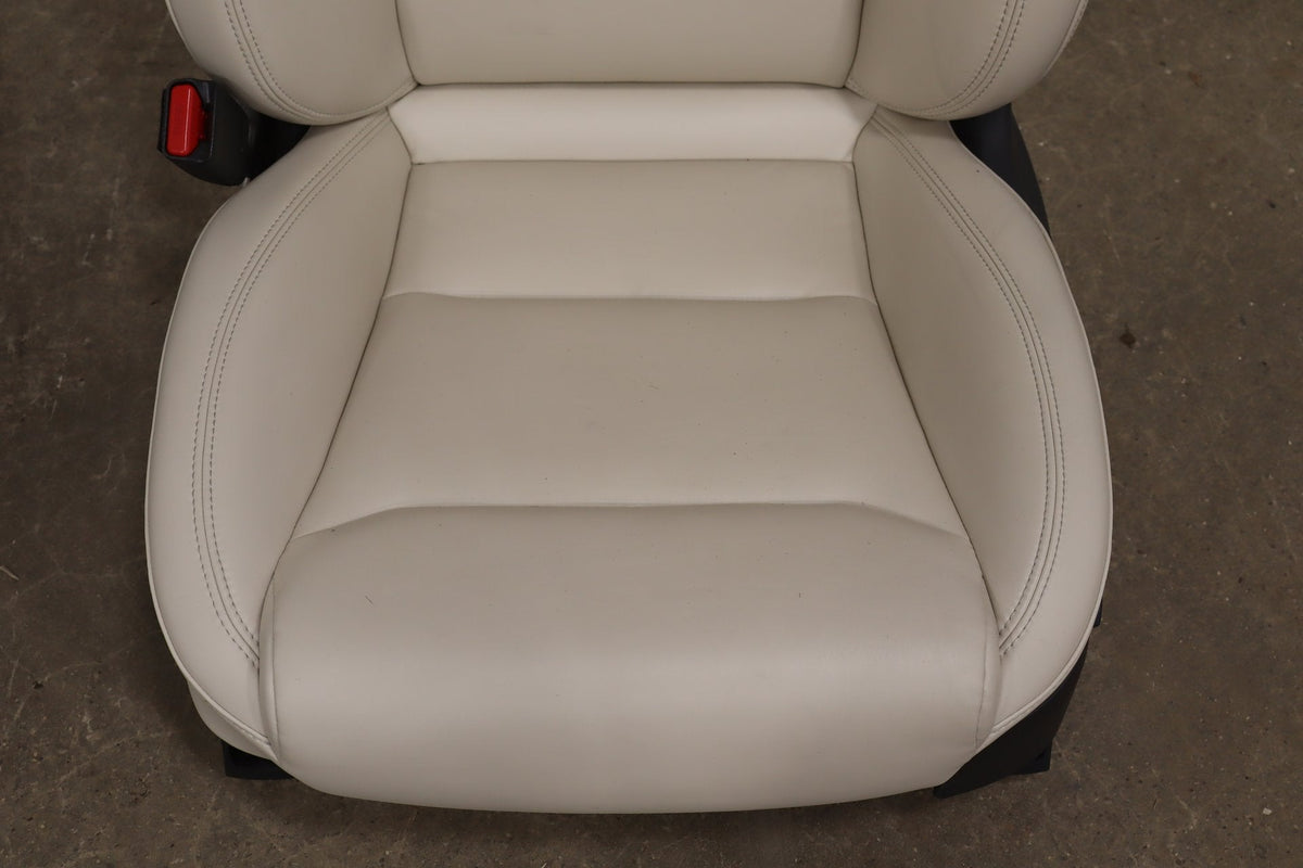 2016-2021 Tesla Model X 5 Passenger Cream Leather Seat Set Front/Rear OEM