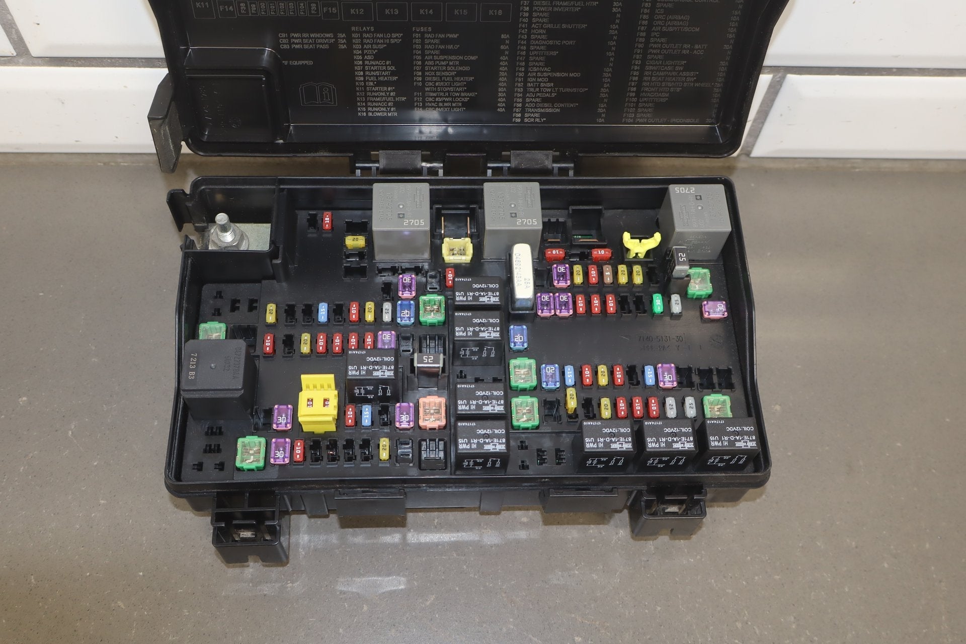 2016-2022 Ram 1500/1500 Classic TIPM Fuse Box Assembly OEM 68322371A