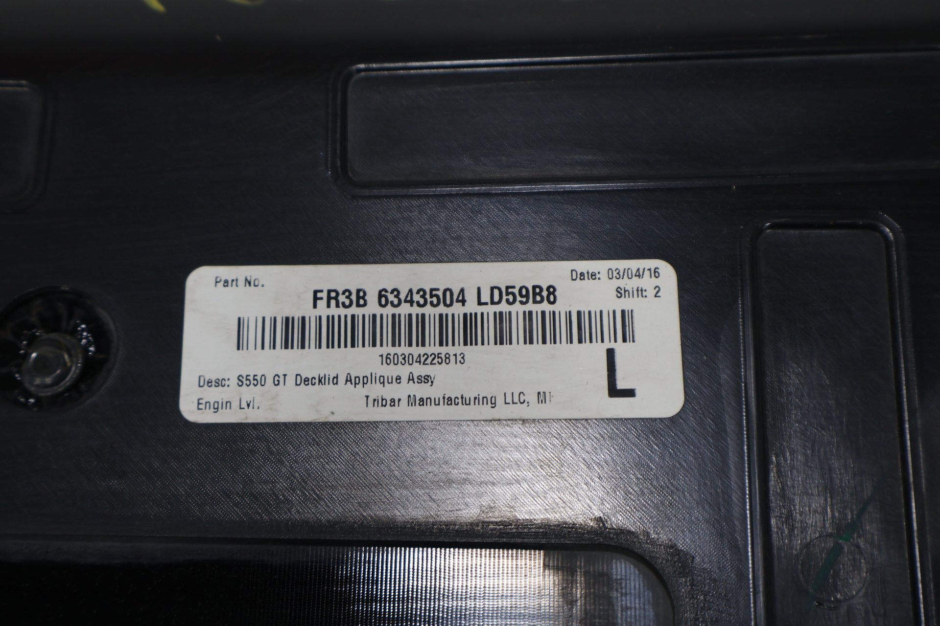 2016 Ford Mustang- Tail Finish Panel