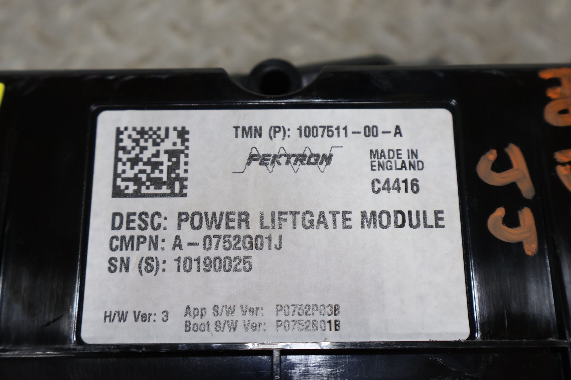 2016 Tesla S- Chassis Control Module
