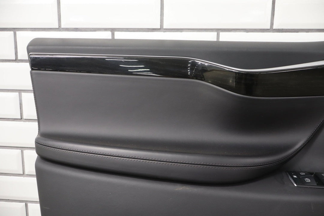 2016 Tesla X Left Front Door Trim Panel Black BLK